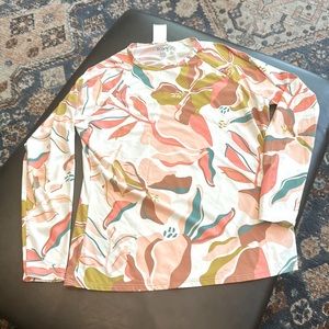 🌸 Roxy Swim Rashguard Floral Print size Medium